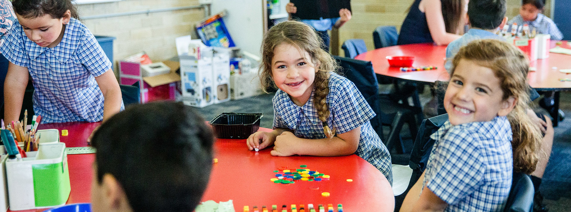 Older photo of students from Sacred Heart Catholic Primary School Westmead