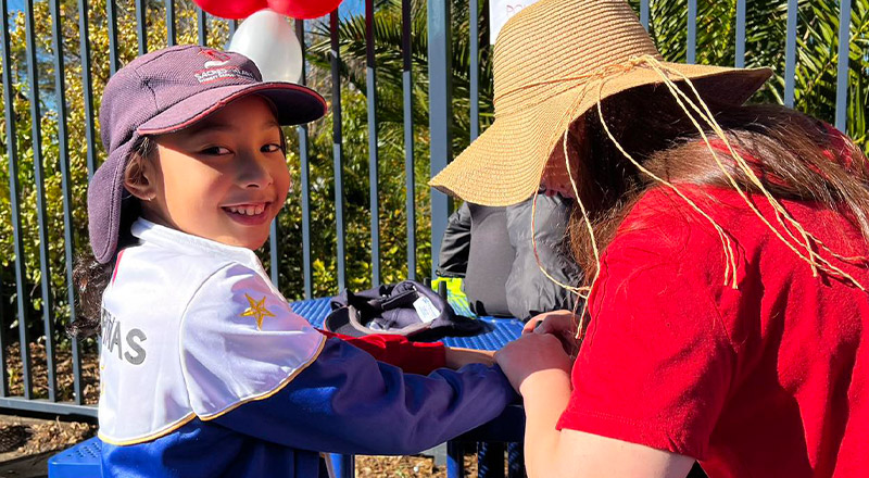 Sacred Heart Catholic Primary School Westmead student celebrating the Sacred Heart of Jesus Feast Day